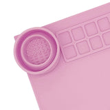 Maxbell Silicone Mat DIY Epoxy Making Tool Silicone Sheet for Crafts Table Placemat Pink