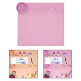 Maxbell Silicone Mat DIY Epoxy Making Tool Silicone Sheet for Crafts Table Placemat Pink