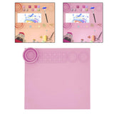 Maxbell Silicone Mat DIY Epoxy Making Tool Silicone Sheet for Crafts Table Placemat Pink