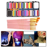 Maxbell Face Body Paint Face Painting Makeup Palette for Holiday Cosplay Festival