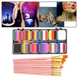 Maxbell Face Body Paint Face Painting Makeup Palette for Holiday Cosplay Festival