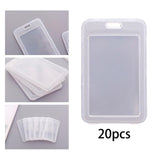 Maxbell 20Pcs Clear Credit Card Holders Covers ID Cards Sleeve for Women Student Men