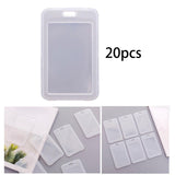 Maxbell 20Pcs Clear Credit Card Holders Covers ID Cards Sleeve for Women Student Men