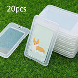 Maxbell 20Pcs Clear Credit Card Holders Covers ID Cards Sleeve for Women Student Men