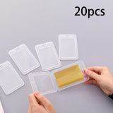 Maxbell 20Pcs Clear Credit Card Holders Covers ID Cards Sleeve for Women Student Men