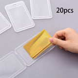 Maxbell 20Pcs Clear Credit Card Holders Covers ID Cards Sleeve for Women Student Men