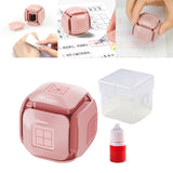 Maxbell Teaching Roller Stamp Rolling Educational Toy for School Supplies Parents Pink Case