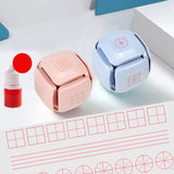 Maxbell Teaching Roller Stamp Rolling Educational Toy for School Supplies Parents Pink Case