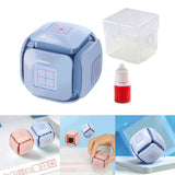 Maxbell Teaching Roller Stamp Rolling Educational Toy for School Supplies Parents Blue Case