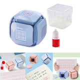 Maxbell Teaching Roller Stamp Rolling Educational Toy for School Supplies Parents Blue Case