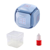 Maxbell Teaching Roller Stamp Rolling Educational Toy for School Supplies Parents Blue Case