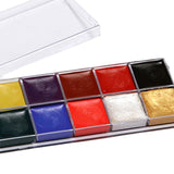 Maxbell 12 Colors Face Body Paint with 6 Brushes for Party Theatre Kids Adults