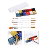 Maxbell 12 Colors Face Body Paint with 6 Brushes for Party Theatre Kids Adults