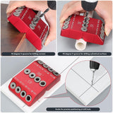 Maxbell Drill Guide Woodworking Drilling Jig Locator Drilling Kit Stair Wire Puncher Without Drill