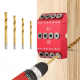 Maxbell Drill Guide Woodworking Drilling Jig Locator Drilling Kit Stair Wire Puncher With Drill