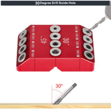 Maxbell Drill Guide Woodworking Drilling Jig Locator Drilling Kit Stair Wire Puncher With Drill