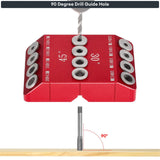 Maxbell Drill Guide Woodworking Drilling Jig Locator Drilling Kit Stair Wire Puncher With Drill