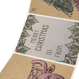 Maxbell 250 Pieces Christmas Tag Stickers Ornament 2x3inch for DIY Present Wrapping
