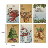 Maxbell 250 Pieces Christmas Tag Stickers Ornament 2x3inch for DIY Present Wrapping