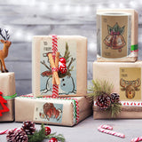 Maxbell 250 Pieces Christmas Tag Stickers Ornament 2x3inch for DIY Present Wrapping