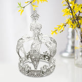 Maxbell Crown Cake Topper Cupcake Decoration Tiaras for Birthday Party Cosplay Prom Silver