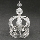 Maxbell Crown Cake Topper Cupcake Decoration Tiaras for Birthday Party Cosplay Prom Silver