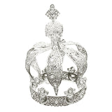 Maxbell Crown Cake Topper Cupcake Decoration Tiaras for Birthday Party Cosplay Prom Silver