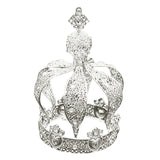 Maxbell Crown Cake Topper Cupcake Decoration Tiaras for Birthday Party Cosplay Prom Silver