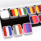 Maxbell Professional Face Body Paint Kit Palette Wtih 3 Brushes Party Kids Washable