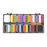 Maxbell Professional Face Body Paint Kit Palette Wtih 3 Brushes Party Kids Washable