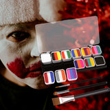 Maxbell Professional Face Body Paint Kit Palette Wtih 3 Brushes Party Kids Washable