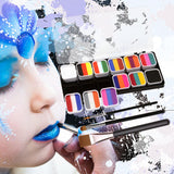 Maxbell Professional Face Body Paint Kit Palette Wtih 3 Brushes Party Kids Washable