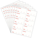 Maxbell 200x Freezer Labels Stickers 6Cmx3cm Home Storage Refrigerator Packing Red