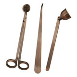 Maxbell Candle Accessory Set Wick Flame Snuffer Candle Extinguisher Set Thanksgiving Red Brass