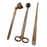 Maxbell Candle Accessory Set Wick Flame Snuffer Candle Extinguisher Set Thanksgiving Red Brass