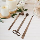 Maxbell Candle Accessory Set Wick Flame Snuffer Candle Extinguisher Set Thanksgiving Red Brass