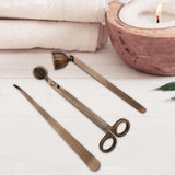 Maxbell Candle Accessory Set Wick Flame Snuffer Candle Extinguisher Set Thanksgiving Red Brass
