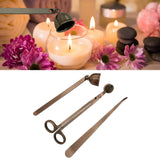 Maxbell Candle Accessory Set Wick Flame Snuffer Candle Extinguisher Set Thanksgiving Red Brass