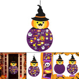 Maxbell DIY Halloween Felt Pumpkin Witch Decoration Hanging Decor Set for Kids