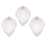Maxbell 3x Gnome Beards Wooden Balls Wood Nose Ornament Christmas Decoration Style B