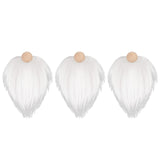 Maxbell 3x Gnome Beards Wooden Balls Wood Nose Ornament Christmas Decoration Style B