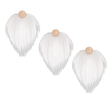 Maxbell 3x Gnome Beards Wooden Balls Wood Nose Ornament Christmas Decoration Style B