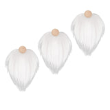 Maxbell 3x Gnome Beards Wooden Balls Wood Nose Ornament Christmas Decoration Style B