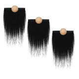 Maxbell 3x Gnome Beards Wooden Balls Wood Nose Ornament Christmas Decoration Style D