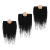 Maxbell 3x Gnome Beards Wooden Balls Wood Nose Ornament Christmas Decoration Style D