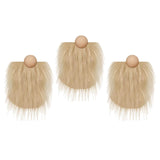 Maxbell 3x Gnome Beards Wooden Balls Wood Nose Ornament Christmas Decoration Style E