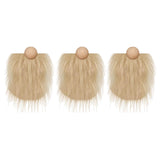 Maxbell 3x Gnome Beards Wooden Balls Wood Nose Ornament Christmas Decoration Style E