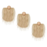 Maxbell 3x Gnome Beards Wooden Balls Wood Nose Ornament Christmas Decoration Style E