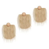 Maxbell 3x Gnome Beards Wooden Balls Wood Nose Ornament Christmas Decoration Style E