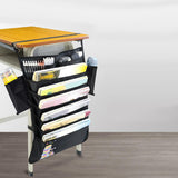Maxbell Desk Side Hanging Bag File Pens Holder Storage Bag for Office Classroom